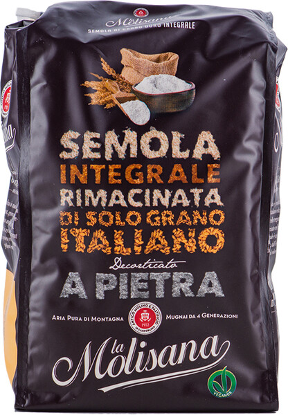 Мука пшеничная La Molisana из твердых сортов пшеницы цельнозерновая двойного помола 1кг Италия