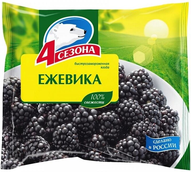 Ежевика 4 Сезона быстрозамороженная 300 г