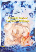 Креветки Seafood варено-мороженые очищенные с хвостиком 21/25 500г