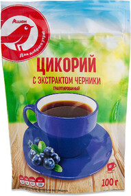 Цикорий растворимый АШАН с экстрактом черники, 100 г