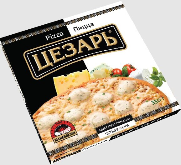 Пицца Цезарь Четыре сыра, 330 г