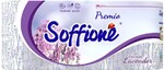 Туалетная бумага 3-х слойная, 8 рулонов Soffione Премиум Тоскана Лаванда, полиэтиленовая пленка