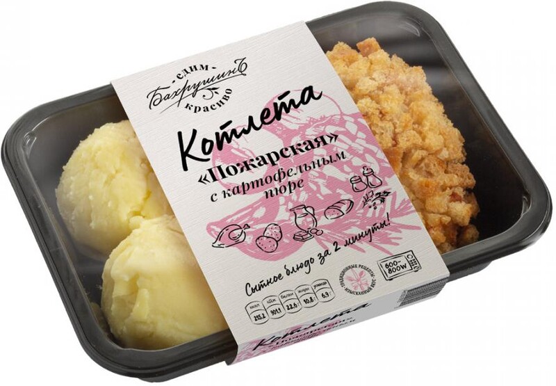 Котлета Бахрушинъ пожарская с картофельным пюре 250 г