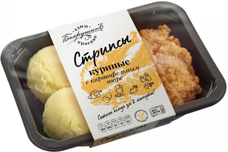 Стрипсы Бахрушинъ куриные с картофельным пюре 250 г