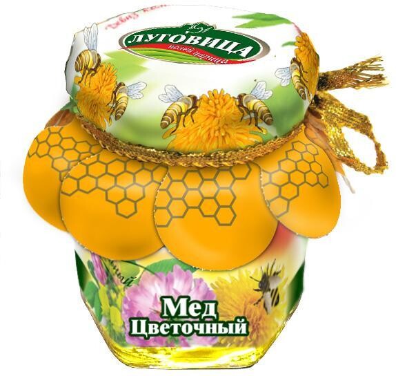 Мед цветочный натуральный ГОСТ  твист ГПК, Луговица, 250 гр., стекло