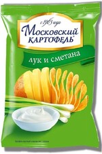 Чипсы картофельные Московский картофель Лук/Сметана 70г