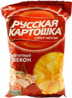 Чипсы картофельные РУССКАЯ КАРТОШКА Пеллетные Бекон, 150г