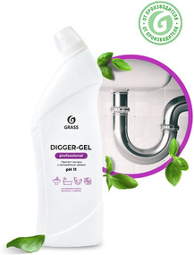 Средство для профилактики и устранения засоров в трубах Grass Digger-Gel Prof 1 л