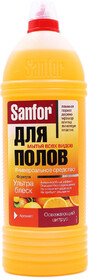 Средство для мытья полов Sanfor Ультра блеск освежающий цитрус универсальный, 1 л