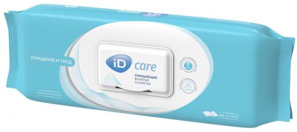Влажные салфетки iD Care Очищающие, 64 шт