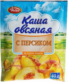 Каша овсяная Увелка Персик 40г