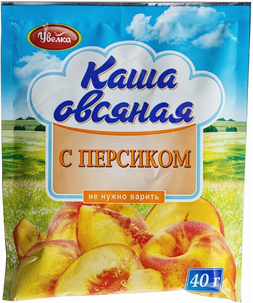 Каша овсяная Увелка Персик 40г
