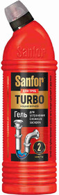 Средство д/очистки канализационных труб Sanfor Turbo 750г