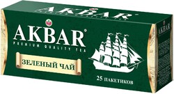 Чай Akbar Корабль 25 пак.*2 гр. зеленый