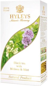 Чай черный, с мелиссой и мятой, 25 пак., Hyleys Гармония Природы, 37,5 гр., Картонная коробка
