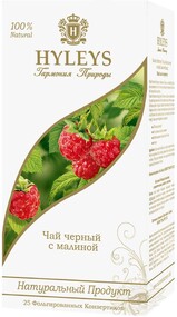 Чай черный с малиной, 25 пак., Hyleys Гармония природы, 37,5 гр., картонная коробка