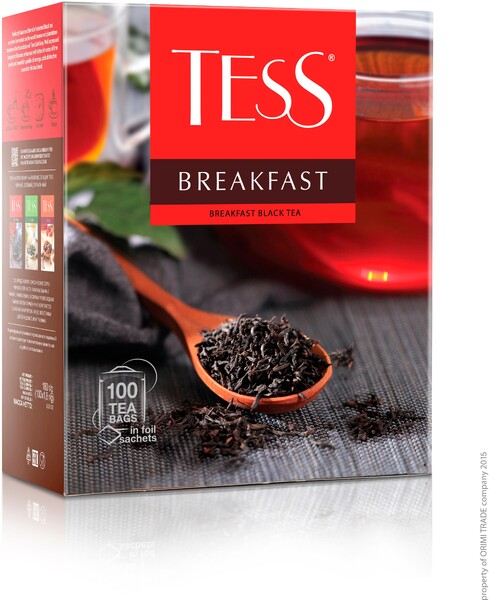 Чай Tess Breakfast черный 100 пакетиков по 1.8 г