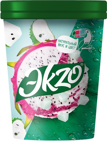 Мороженое EKZO сок карам/ната де коко/драгонф Экзо Драгонфрут-Гуана без змж Россия, 520 г