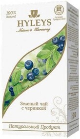 Чай зеленый с черникой, 25 пак., Hyleys Гармония Природы, 37,5 гр., картонная коробка