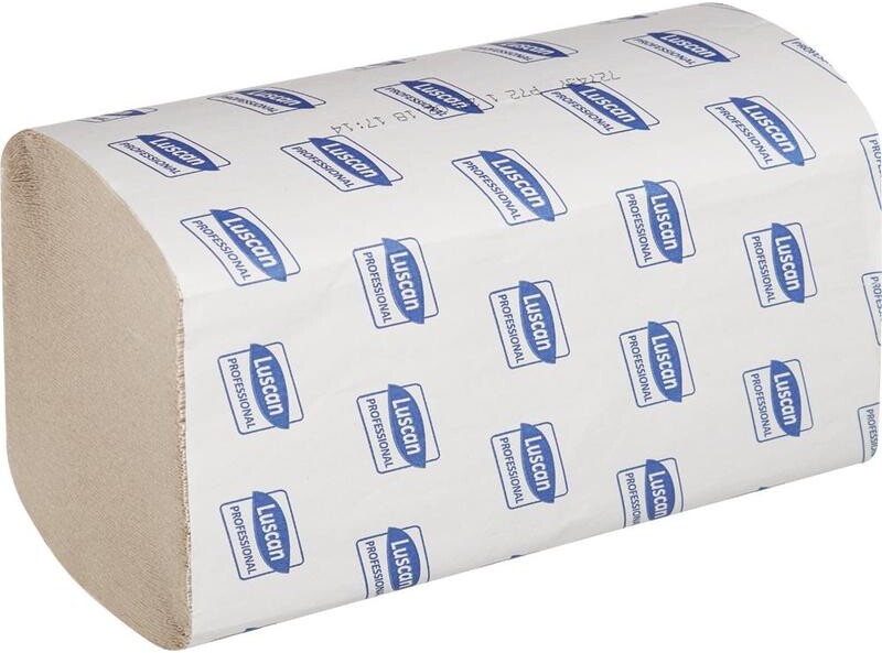 Полотенца бумажные листовые Luscan Professional V-сложения 1-слойные 20 пачек по 250 листов (арт.847946)