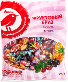 Карамель АШАН ассорти, 250 г