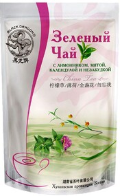 Чай Черный Дракон зеленый с лимонником, мятой, календулой незабудкой 100 гр