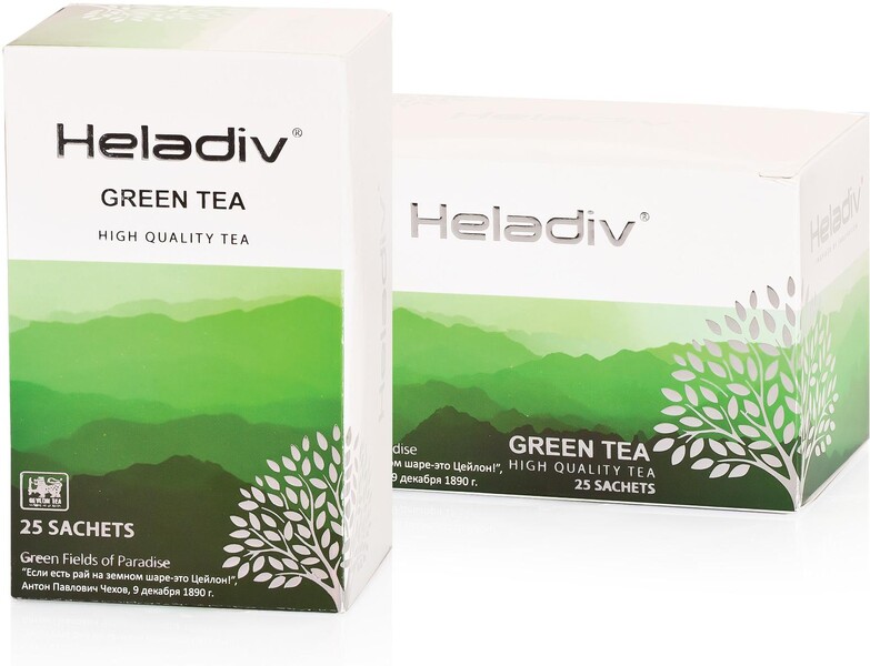 Чай зеленый Heladiv Green Tea, 25 шт