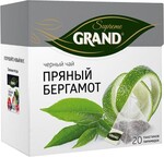 Чай пакетированный черный 20 пирамидок Grand Supreme Пряный бергамот, 36 гр., картонная коробка
