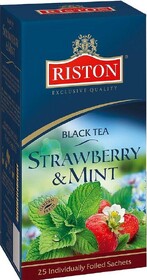 Чай черный пакетированный Riston Клубника и Мята 25 пак.