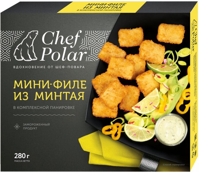 Мини-филе Chef Polar минтая в панировке замороженное 280 г