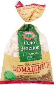 Пельмени куриные Село Зеленое Деревенские, 800 гр., пластиковый пакет