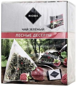 Чай зеленый Rioba Лесные десерты в пакетиках 2 г х 20 шт