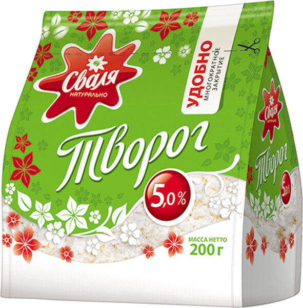 Творог Сваля 5% 200г Россия