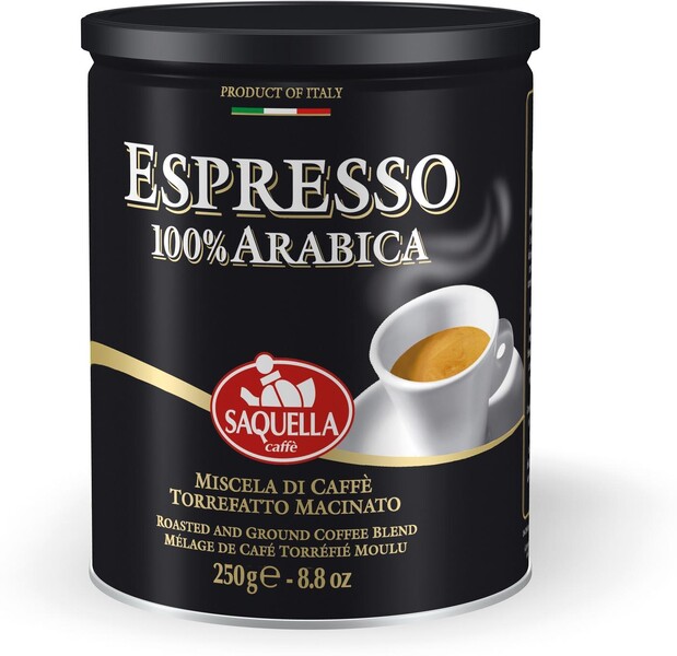 Кофе Saquella молотый 100% Арабика жесть, 0.25кг