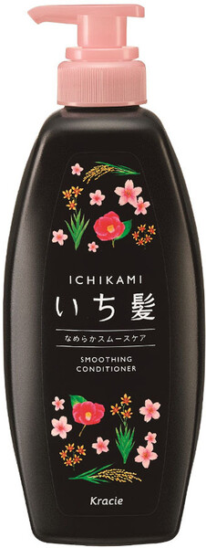 Бальзам-ополаскиватель Ichikami разглаживающий для повреждённых волос с ароматом горной сакуры, Kracie, 480 мл, Япония