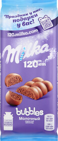 Milka Bubbles шоколад молочный пористый, 76г
