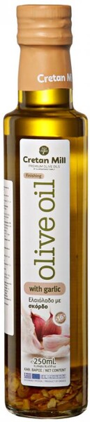 Масло оливковое Cretan Mill E.V. с чесноком 0.25 л