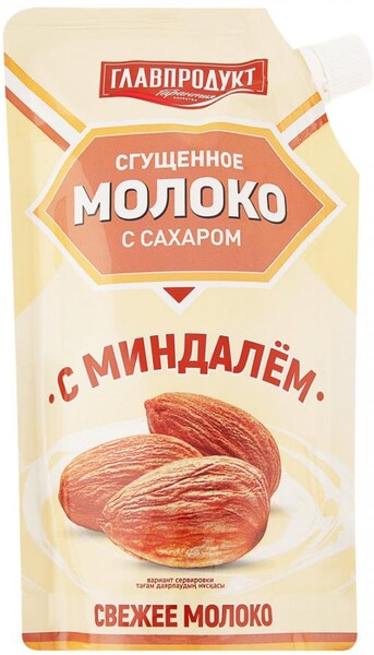 Молоко сгущенное Главпродукт с миндалем 270г