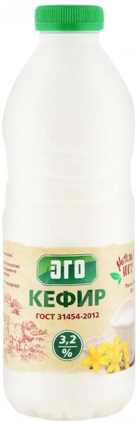 Кефир ЭГО 3.2% 950 г