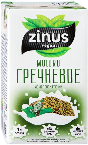 Молоко Zinus гречневое 1 л