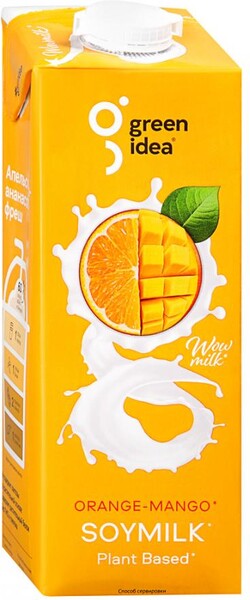Напиток Green Idea соевый Апельсин-Манго с соком 1 л
