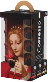 Кофе Coffesso Набор кофе, ассорти в капсулах для кофемашины Nespresso, 50 капсул