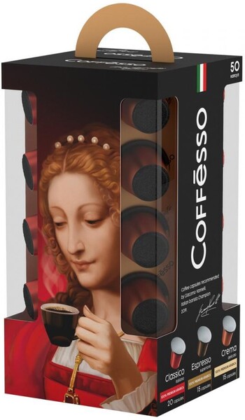Кофе Coffesso Набор кофе, ассорти в капсулах для кофемашины Nespresso, 50 капсул