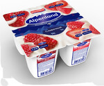 Йогуртный продукт Alpenland малина и клубника 7.5%, 95г БЗМЖ