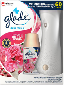 Освежитель воздуха GLADE Automatic Пион и сочные ягоды, основной блок, 269мл Россия, 269 мл