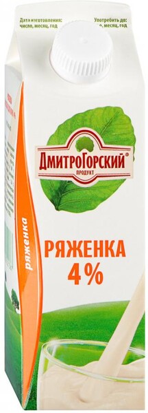 Ряженка Дмитрогорский Продукт 4% 450 г