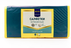 Metro Professional Салфетки бумажные 1 слой 24 х 24см желтые 250шт