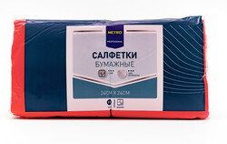 Metro Professional Салфетки бумажные 1 слой 24 х 24см красные 250шт