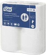 Туалетная бумага стандартная в 2 слоя 4 шт., Tork, 1,02 кг., пластиковый пакет