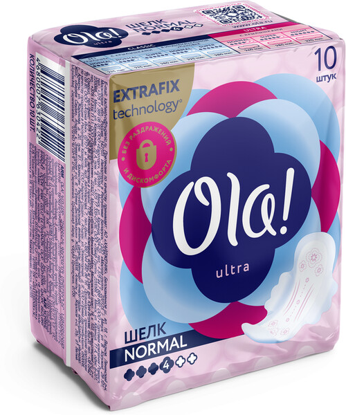 Прокладки OLA! женские гигиенические ультратонкие Normal с шелковистой поверхностью, 8шт